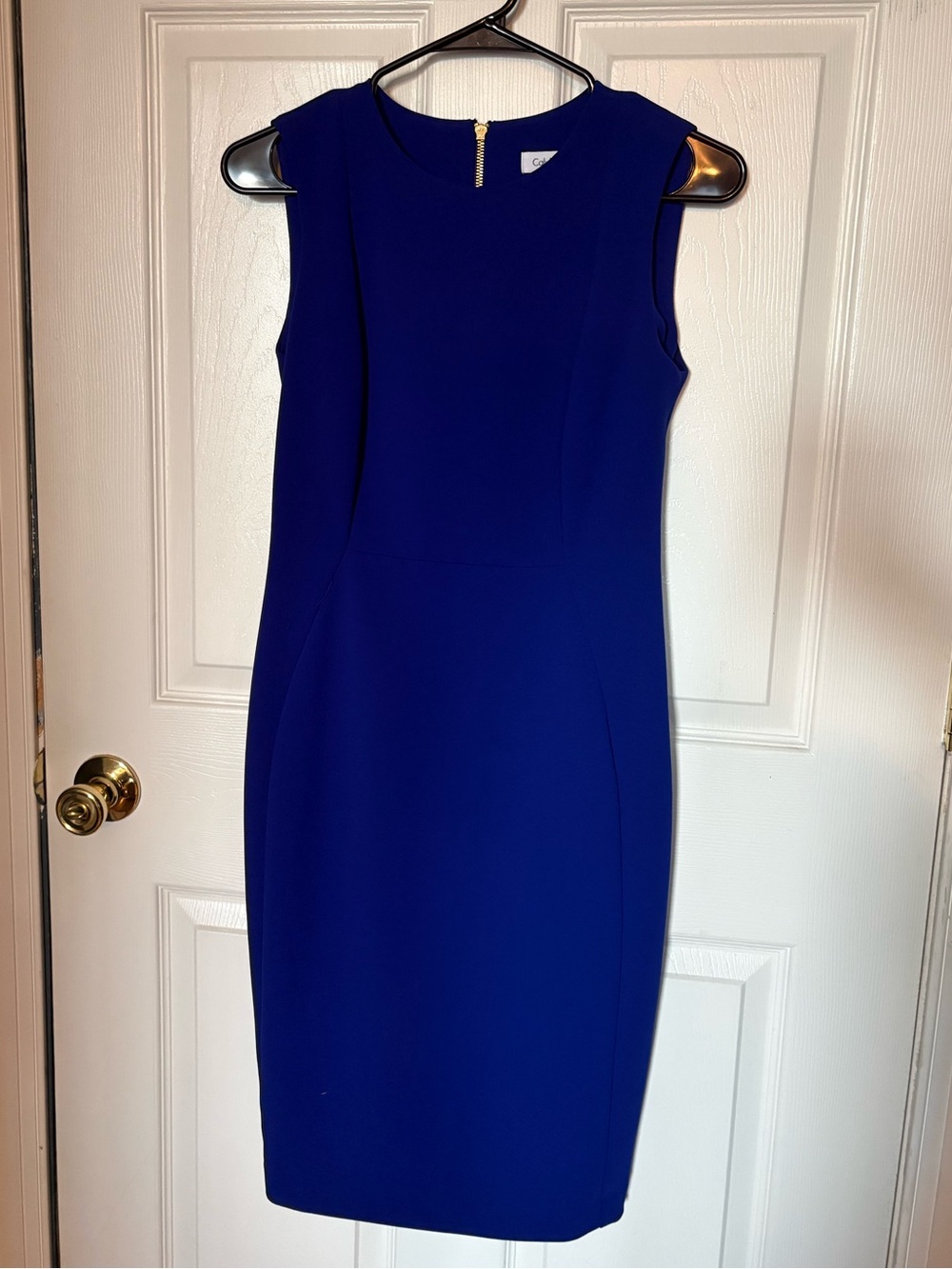 Calvin Klein Cobalt Sleeveless Sheath Dress